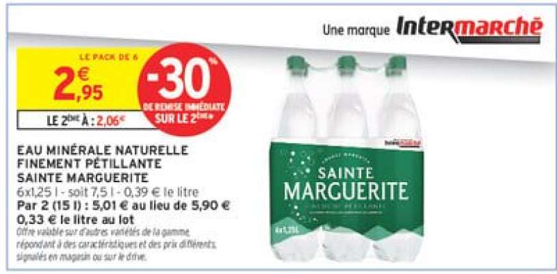 Eau Minérale Naturelle Finement Pétillante Sainte Marguerite