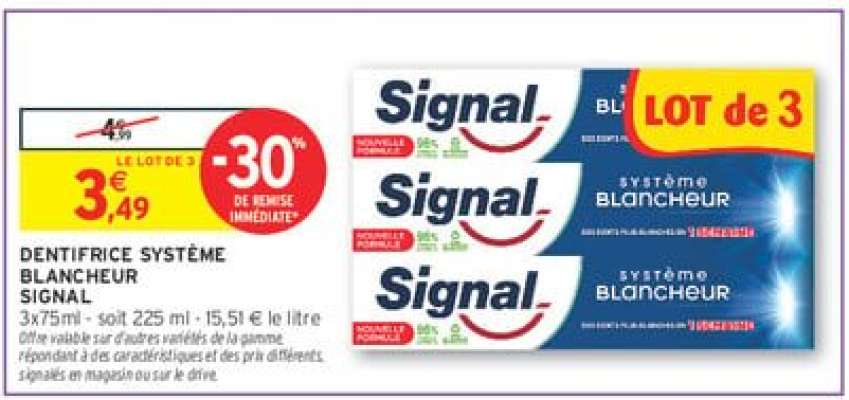 DENTIFRICE SYSTÈME BLANCHEUR SIGNAL
