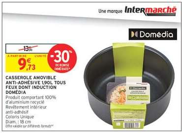 Casserole Amovible Anti-Adhésive 1.9L