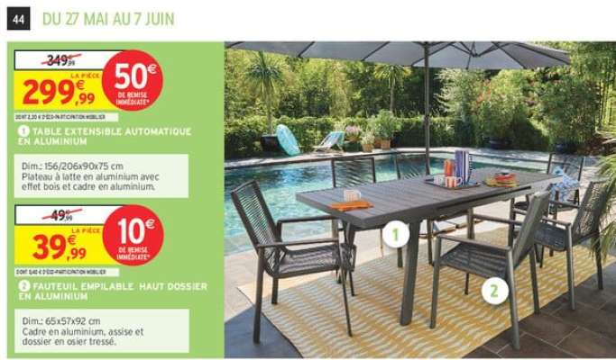 TABLE EXTENSIBLE AUTOMATIQUE EN ALUMINIUM