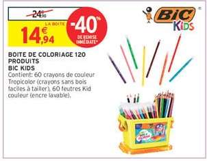 Boîte de Coloriage 120 Produits BIC Kids