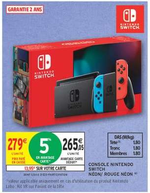 Console Nintendo Switch Néon/Rouge Néon