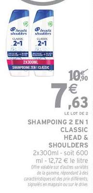 SHAMPOING 2 EN 1 CLASSIC HEAD & SHOULDERS