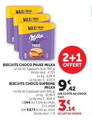 Biscuits Choco Pause Milka