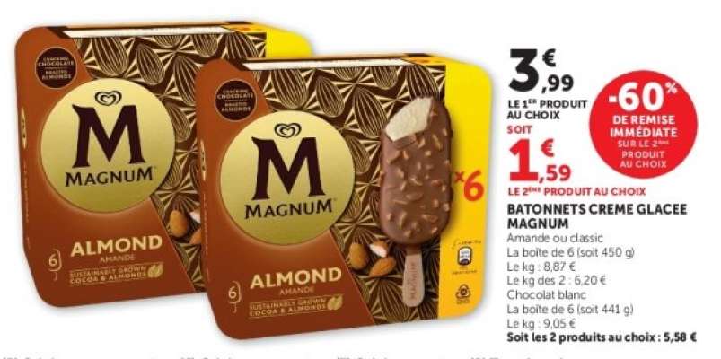 BATONNETS CREME GLACEE MAGNUM