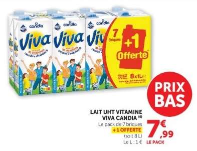 LAIT UHT VITAMINE VIVA CANDIA