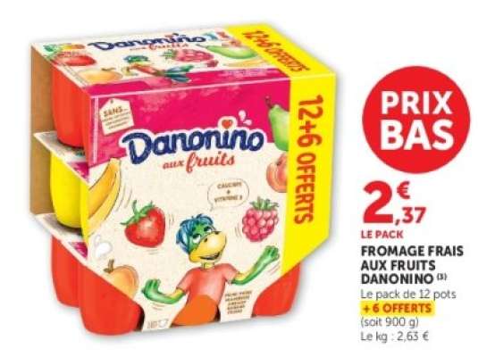 FROMAGE FRAIS AUX FRUITS DANONINO