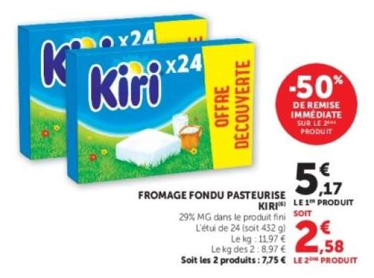 Fromage Fondu Pasteurisé Kiri