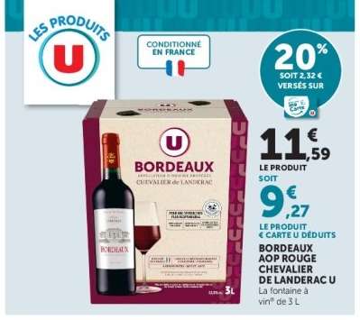 BORDEAUX AOP ROUGE CHEVALIER DE LANDERAC U