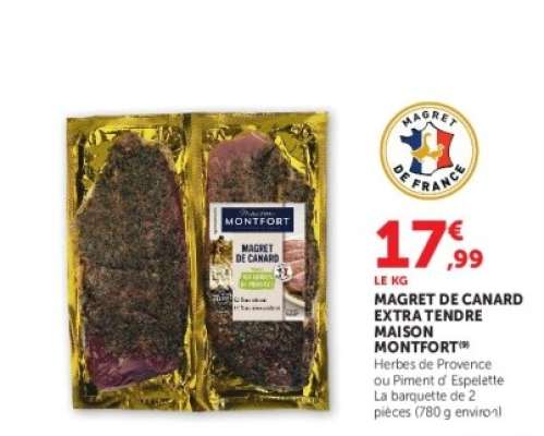MAGRET DE CANARD EXTRA TENDRE MAISON MONTFORT