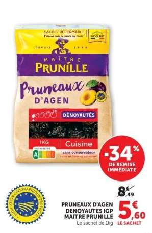 PRUNEAUX D'AGEN DENOYAUTES IGP MAITRE PRUNILLE
