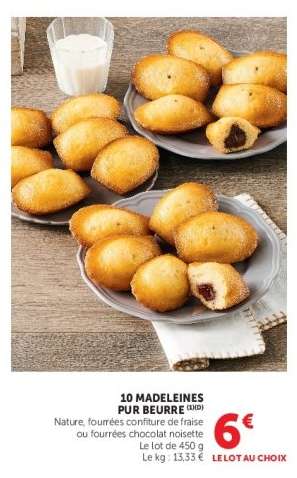 10 MADELEINES PUR BEURRE