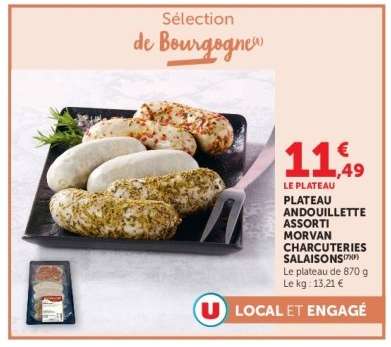 PLATEAU ANDOUILLETTE ASSORTI MORVAN CHARCUTERIES SALAISONS