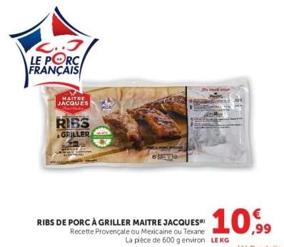 Ribs de Porc à Griller Maître Jacques