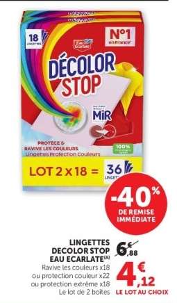 LINGETTES DECOLOR STOP EAU ECARLATE