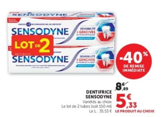 Dentifrice Sensodyne