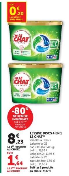 LESSIVE DISCS 4 EN 1 LE CHAT