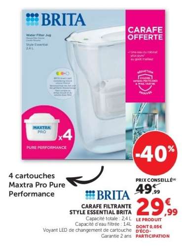 Carafe filtrante Style Essential Brita
