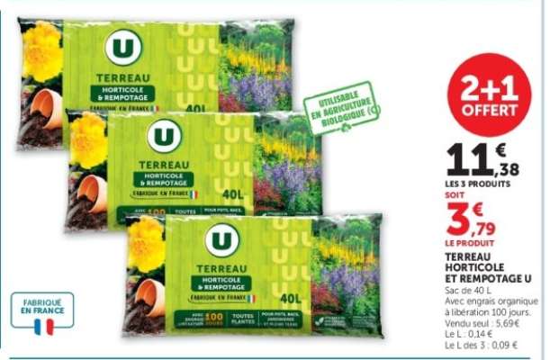 TERREAU HORTICOLE ET REMPOTAGE U