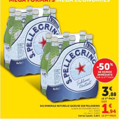 Eau Minérale Naturelle Gazeuse 'San Pellegrino'