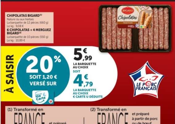 CHIPOLATAS BIGARD