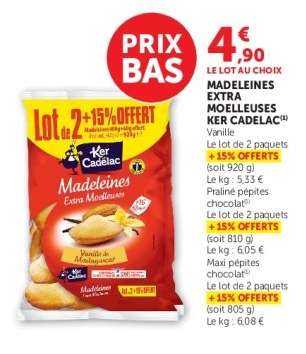 Madeleines Extra Moelleuses Ker Cadelac