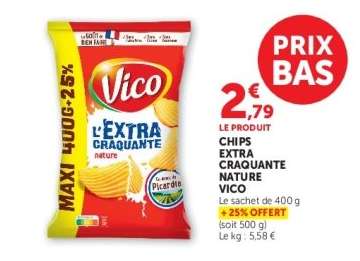 Chips Extra Craquante Nature Vico