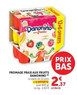 FROMAGE FRAIS AUX FRUITS DANONINO