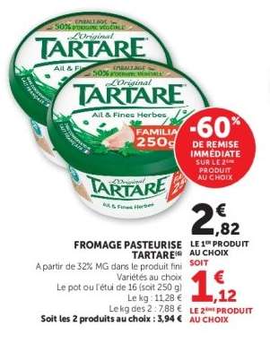 FROMAGE PASTEURISE TARTARE