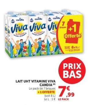 LAIT UHT VITAMINE VIVA CANDIA