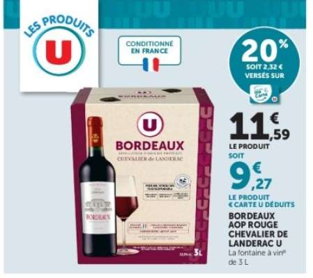 BORDEAUX AOP ROUGE CHEVALIER DE LANDERAC U