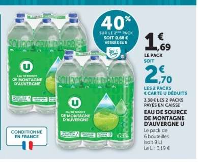 Eau de Source de Montagne d'Auvergne U