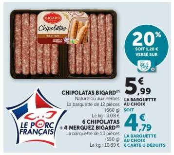 CHIPOLATAS BIGARD