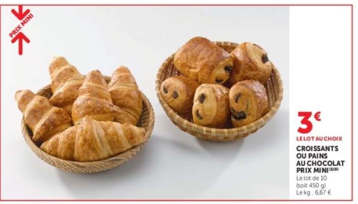 CROISSANTS OU PAINS AU CHOCOLAT PRIX MINI