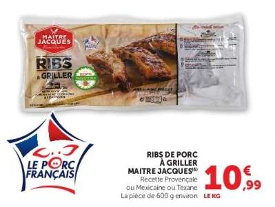 Ribs de Porc à Griller Maître Jacques