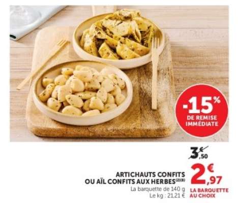 ARTICHAUTS CONFITS OU AIL CONFITS AUX HERBES