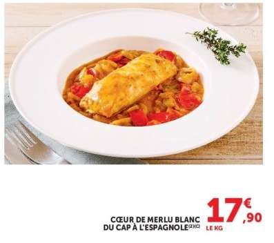 Cœur de merlu blanc du Cap à l'espagnole