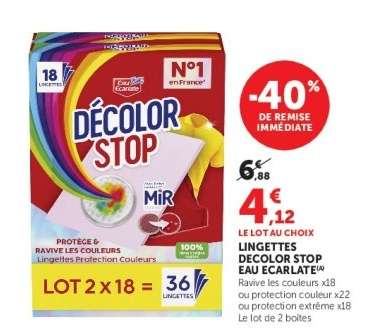 LINGETTES DECOLOR STOP EAU ECARLATE