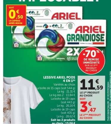 Lessive Ariel Pods 4 en 1