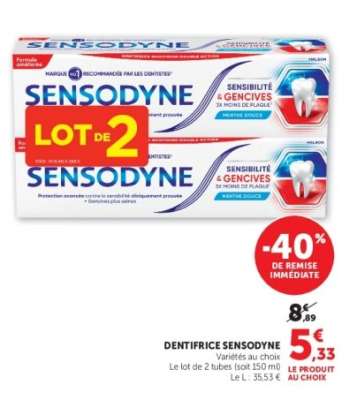 Dentifrice Sensodyne
