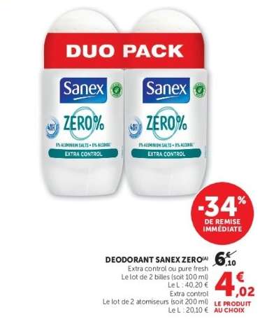 DEODORANT SANEX ZERO