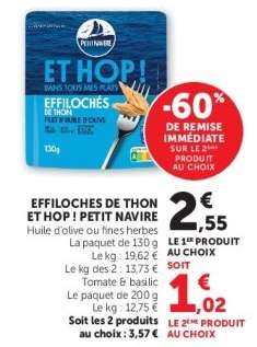 EFFILOCHÉS DE THON ET HOP ! “PETIT NAVIRE”