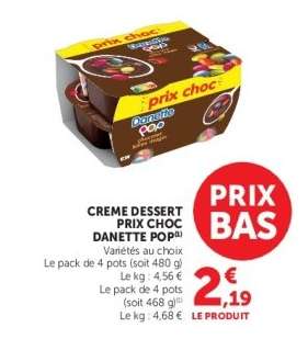 Crème Dessert «Prix Choc» DANETTE POP