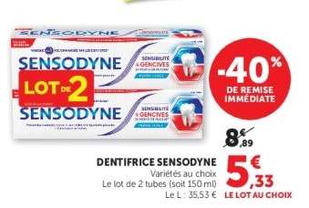 Dentifrice Sensodyne