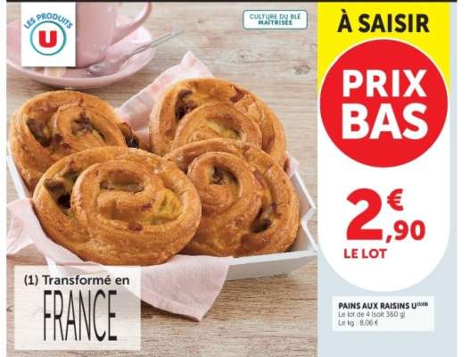 PAINS AUX RAISINS U