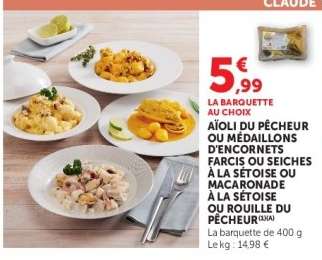 LA BARQUETTE AU CHOIX