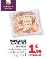 MADELEINES AUX OEUFS