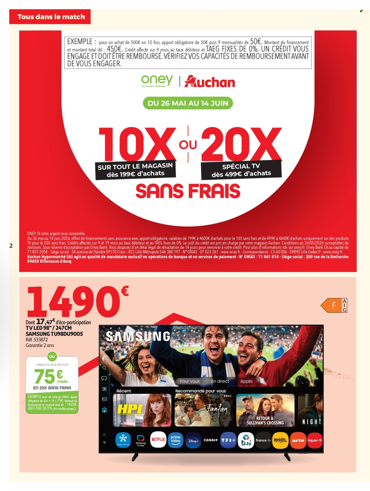 Catalogue Auchan - 26/05/2026 - 14/06/2026. Page 2