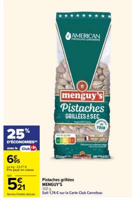 Pistaches grillées