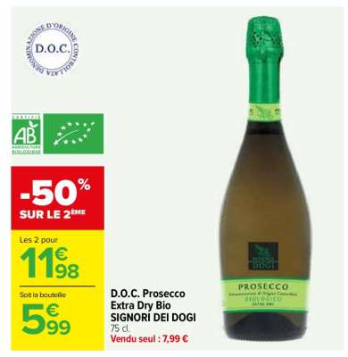D.O.C. Prosecco Extra Dry Bio SIGNORI DEI DOGI